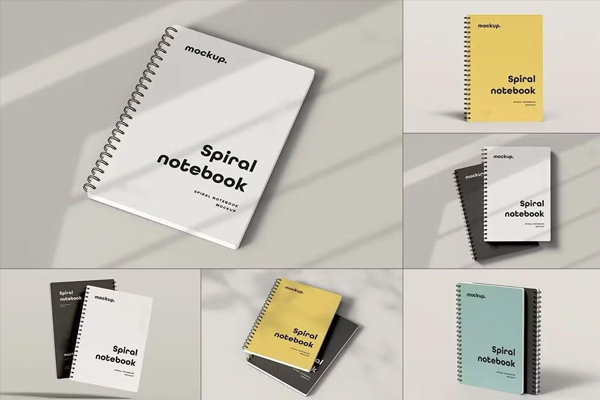 Spiral Notebook Mockups – Sophisticated Templates for Premium Branding | High-Resolution PSD, AI and Vector Formats Download